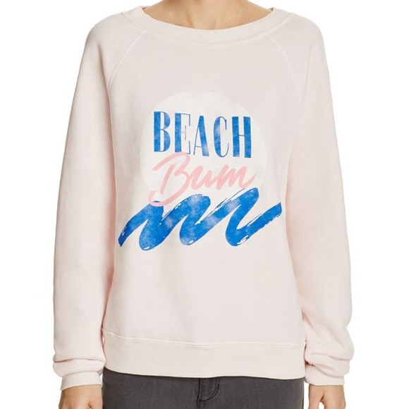 Wildfox Blush Pink Beach Bum Sweatshirt Size Small New With Tags NWT - Picture 1 of 4
